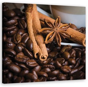 Obraz na plátně, Anya hvězda a káva - 30x30 cm