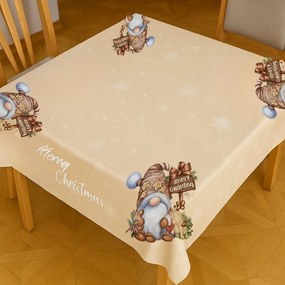 Vianočný obrus Škriatok hnedý 140x180cm TiaHome