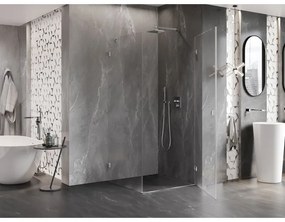 Mexen Lunar-B L výklopný sprchový kút pravý 70 x 70 cm, číre sklo, chrómová, 832L-070-070-01-00-P