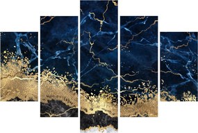 Obraz - Tmavo-modrý mramor (150x105 cm)
