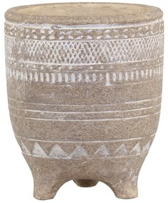 Prírodní cementový kvetináč na nožičkách Évron - Ø11*13cm