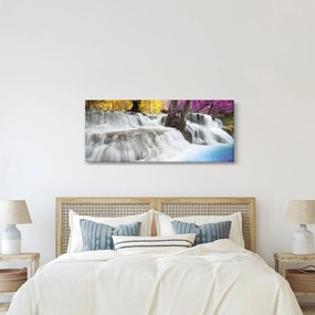 Obraz Erawan vodopádu v lese (120x50 cm)