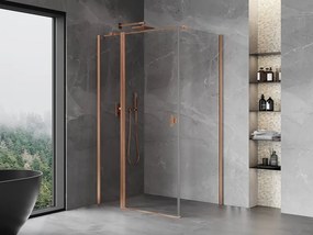 Mexen Mist T, sprchový kút s krídlovými dverami, 80 x 115 cm, 8mm číre sklo, medený profil, 8A4T-115-080-65-00