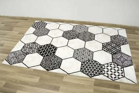 Koberec DAVINCI 5874A čierný / krémový