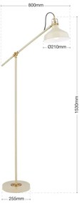 Orion Stl 12-1192/1 - Stojacia lampa SCHILLER 1xE27/40W/230V krémová/bronz