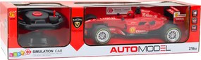 LEAN Toys Diaľkovo ovládané pretekárske auto RC s volantom, svetlami a zvukmi, mierka 1:12, červené