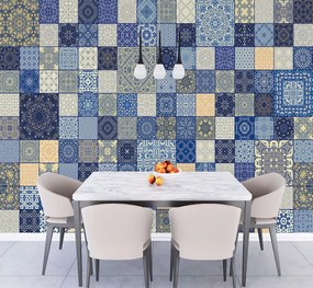 Gario Fototapeta Modrá vintage mozaika - Andrea Haase Materiál: Vliesová, Rozmery: 200 x 140 cm