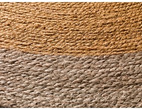 Okrúhly koberec v prírodnej a horčicovej farbe ø 90 cm Mahon – Universal