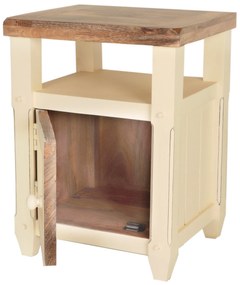 furniture-nabytek.cz - Drevený nočný stolík z masívu mango 45x60x40