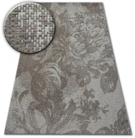styldomova Šnúrkový koberec sizal floorlux 20491 kvety hnedý