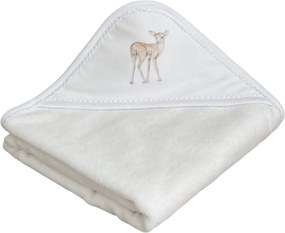 Novorodenecká osuška s kapucňou vanilka 80x80cm