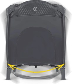 Ricokids Cestovná postieľka + matrac + taška 125 x 65 x 78 cm RK-242 antracit