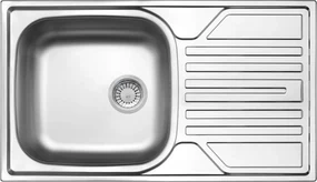 Deante Legato, nerezový drez na dosku 1-komorový Z/O 760x435x145 3,5" + sifón, vzor dekor, ZEL_3113