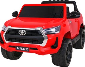 Ramiz Elektrické auto Toyota Hilux pre deti červené + pohon 4x4 + diaľkové ovládanie