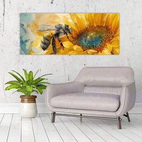 Obraz - Včielka, akvarel (120x50 cm)