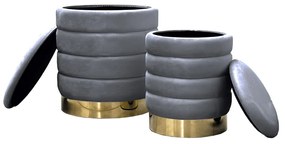 TABURET BASILEO 2v1 ŠEDÝ