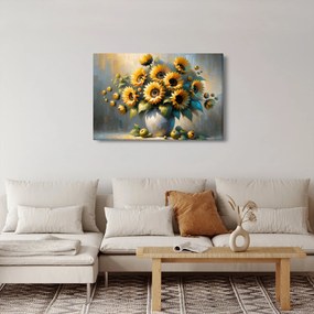 Obraz – Váza so slnečnicami (90x60 cm)