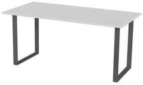 Kancelársky stôl Square, 180 x 80 x 75 cm, rovné vyhotovenie, svetlosivá