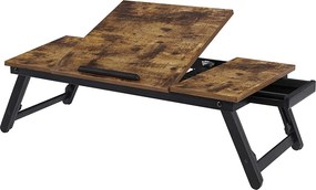 Stolík pod notebook VAREXO, rustikálne hnedá/čierna