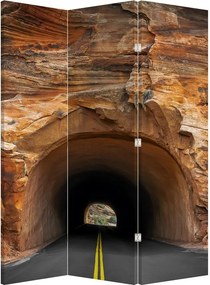 Paraván - Tunel v skale (126x170 cm)