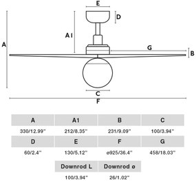 FARO 34281-11L - Stropný ventilátor KLIM S 1xE27/15W/230V borovica/biela + DO