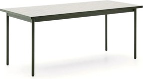 Oceľový záhradný jedálenský stôl 91x182 cm Maurina – Kave Home