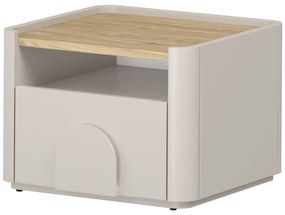 Nočný stolík Amilio 50 cm - kašmírová / dub olejovaný