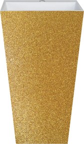 Besco Voľne stojace umývadlo z liateho mramoru Vera Glam Z UM VS-OPB 50x42x85 cm, s otvorom pre batériu