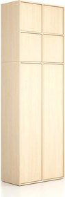 Nadstavba pre skrine FRAME, 4x dvere, 872 x 450 x 854 mm, PUSH-lock, breza