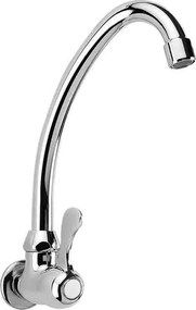 Aqualine Aqualine, Nástenný guľový ventil 1/2", otočná hubica, chróm, ZY1813
