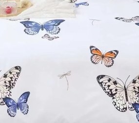 Obliečky FALER BUTTERFLIES WHITE 7-dielna sada 140x200 cm