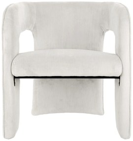 Biele menčestrové kreslo Vigor – Leitmotiv