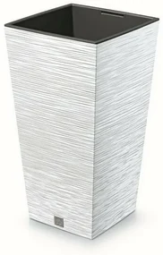Kvetináč FURU SQUARE 24 cm, biely, 24 cm