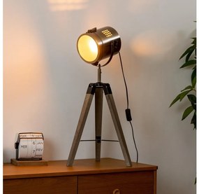Atmosphera - Stolná lampa EBOR 1xE14/25W/230V borovica/mosadz P6532