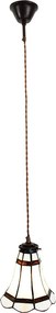 Stropná Tiffany lampa hnedé pruhy BrownLine - Ø 15*115 cm E14/max 1*25W