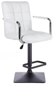 LuxuryForm Barová stolička VERONA na čierne podstave - biela