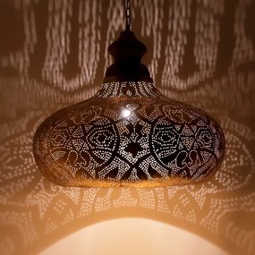 Orient svietidlo závesné Gold METAL & MASSIVE WOOD Ø53*120