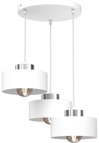 Luster na lanku MARTI 3xE27/15W/230V biela/chróm