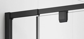 Polysan Polysan, EASY BLACK otočné sprchové dvere 760-900mm, číre sklo, EL1615B