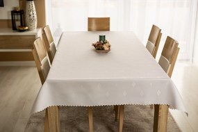 Dekorstudio Teflónovy obrus na stôl Diamond - biely Rozmer obrusu (šírka x dĺžka): 100x100cm
