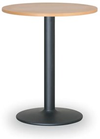 Konferenčný stolík FILIP II, priemer 80 cm, čierna podnož, buk