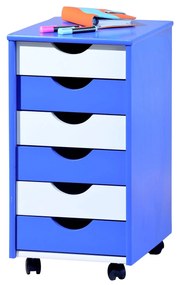 Halmar Zásuvkový kontajner s kolieskami Beppo 2 modro biely
