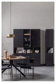 Čierna modulárna skrinka z borovicového dreva 40x210 cm Finca – WOOOD