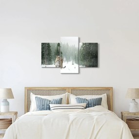 Obraz leoparda v snehu (90x60 cm)