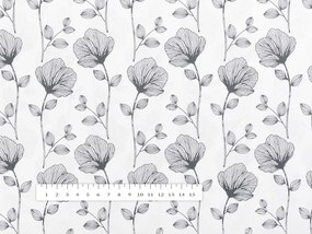 Biante Bavlnený obdĺžnikový obrus Sandra SA-264 Tmavo sivé poľné kvety 120x180 cm