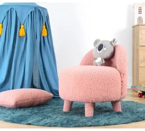 Detské kreslo PIXI, priemer 46 cm, ružové