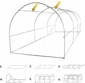 Záhradný fóliovník 4m x 2,5m x 2m GARDEN LINE – TUN5583