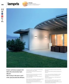 Redo 90154 - LED Vonkajšie nástenné svietidlo LAMPRIS 1xLED/12W/230V IP65