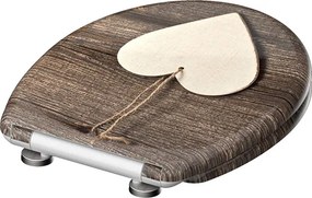 Eisl Sanitär WC sedadlo Duroplast Soft Close Wood Heart 82377