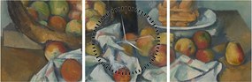 Obraz - Paul Cezanne, The Basket of Apples, reprodukcia (s hodinami) (90x30 cm)
